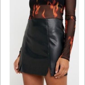 Urban outfitters faux leather mini skirt